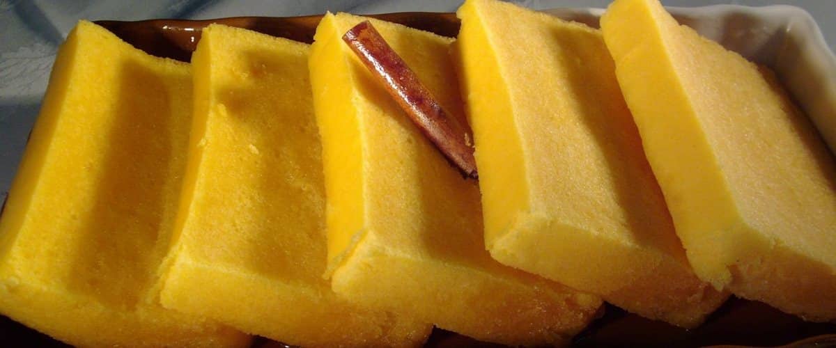 traditional Fatias de Tomar (Tomar slices) made with just egg yolks and cooked in a bain-marie