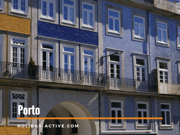 The colourful buildings in Porto Portugal