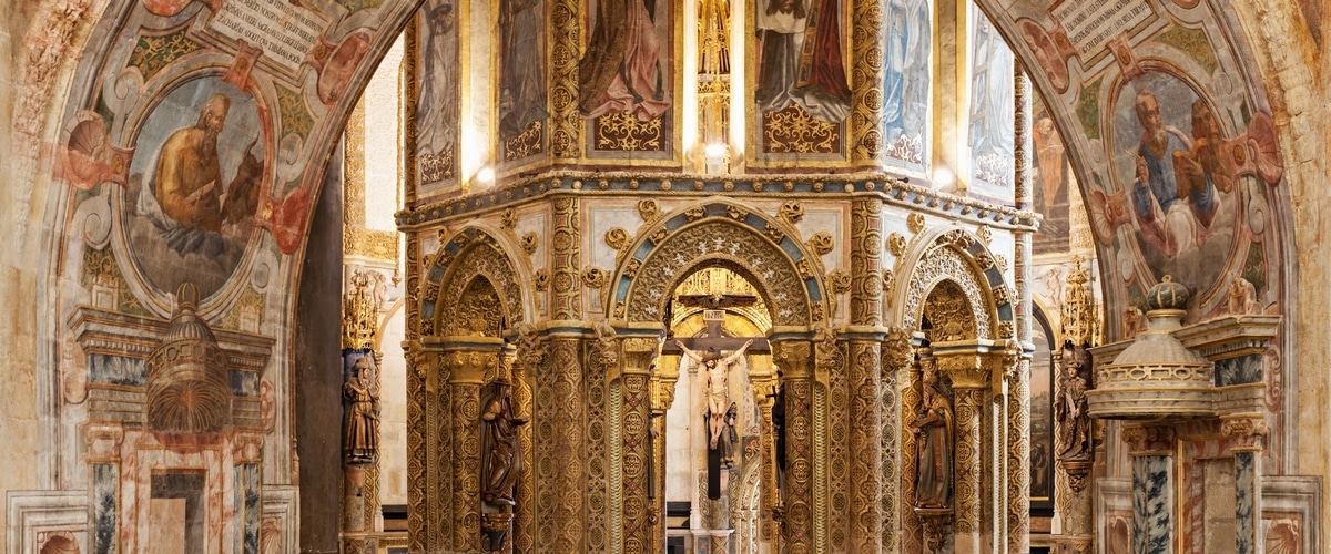What to visit in Tomar: The Convent of the Order of Christ interior, Tomar, Portugal
