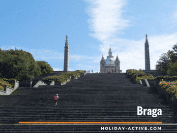 The steps to the top of the Sancturay do Sameiro in Braga, Portugal