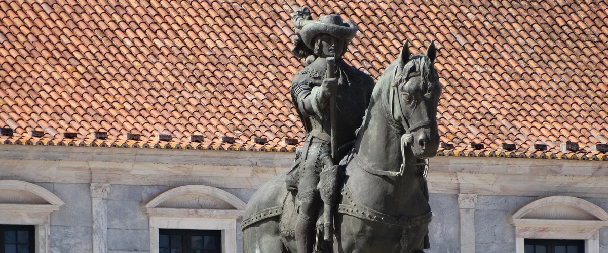 D Joâo IV- statue in Vila Viçosa Portugal