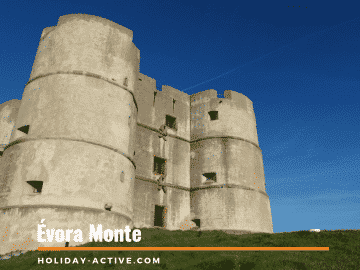 The imposing Tower of Evora Monte
