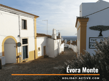 Main street of Evora monte