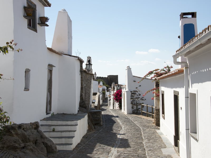 Street in Monsaraz with the beautiful old houses