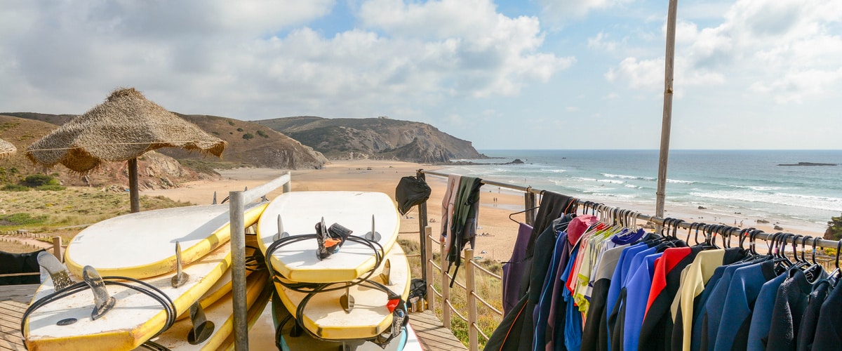 Praia do Amado em Aljezur , Costa Vicentina, Algarve 